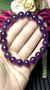Uraguay Purple Amethyst Bracelet 11mm 天然乌拉圭紫水晶手串 11mm