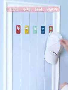 Multi purpose Cute Cartoon Self Adhesive Wall Hook & Drill free Stick Wall Hanger (1 pcs Random Design)