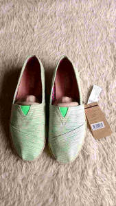 LOFFLER LUPEE NATIVO LIGHT GREEN SLIP ON SIZE 37.5