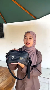 Tas Selempang Pria 2IN1 PEGE Remy Bahan Waterproof Anti Air Warna Hitam Model Casual - PG 9071