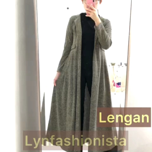 LYNFASHIONISTA-LONG KARDIGAN RAJUT WANITA MUSLIMAH/SHAFIRA