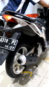 Knalpot Copy TZM + endmuffler Vario 125 150 160 Suara adem Ngebass