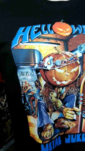 Kaos Distro Pria Helloween Metal Jukebox Bahan Cotton Combad 24s