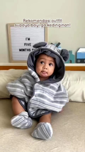Baby Cape Set Jaket Anak Mantel Fashion Bayi Jaket Bolak Balik