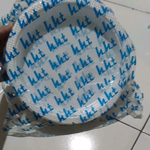 ISI 50 Pcs Piring Makan Plastik P 9 / Piring Ulang tahun