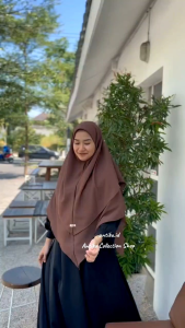 Khimar Mawar 2 Layer size L I Khimar instan diamond I Jilbab instan Diamond size L