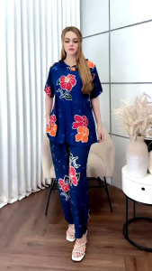 OD001 | SETELAN CELANA PANJANG LENGAN PENDEK BUSUI FRIENDLY BATIK CAP PEKALONGAN