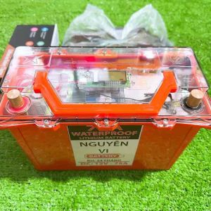 Bình pin lithium 75Ah -12v lắp vỏ chống nước với mạch xả lớn 250A có tích hợp cân bằng 5.5A
