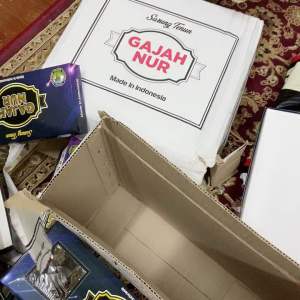 Kain pelikat gajah nur dah siap jahit