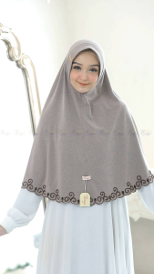 (BASYA) PAD LAVANYA XL KORNELI•hijab instan pet knit•jilbab knit polos•hijab jersey snow white•kerudung knit polos•jilbab bordir lasercut•kerudung jumbo•hijab jumbo•