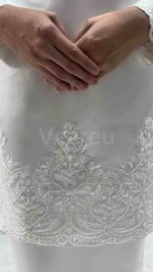 Renda lace penuh manik tinggi 27cm sesuai untuk baju pengantin