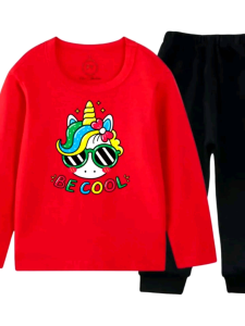 Kaos Atasan Oblong Lengan Panjang Stelan Anak Perempuan Motif Pony Cotton