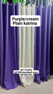 Katminmin 3in1 Ring Curtain Katrina Plain: 8ft, 10ft & 6ft