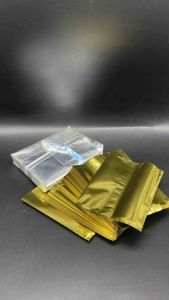 100pcs Heat Seal Foil Pouch Silver and Gold