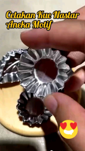 HARGA PROMO ISI 40 BIJI CETAKAN KUE COKLAT NASTAR MOTIF DAUN BUNGA KERANJANG BAHAN ALMUNIUM