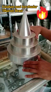 PROMO HARGA LOYANG KUE CETAKAN NASI / TUMPENG MOTIF BOROBUDUR BENDAR UK. BESAR