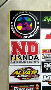 STIKER MINIATUR SOUNDSYSTEM BAHAN CROMO(TIDAK ANTI AIR)