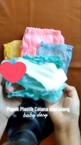 Popok Plastik Kancing Praktis / Celana Bayi Plastik Cuci Ulang / Celana - Diapers