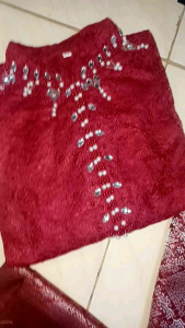 Setelan Kebaya Tunik Brokat Payet Busui Bawahan Rok Songket Melayu Selendang Songket