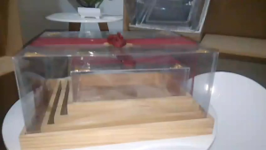 Box seserahan pernikahan kayu jati Belanda 1 set lengkap tutup mika hias siku mewah