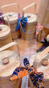 Bamboo Hadiah Basket | Penbungkusan Buluh Gifts Tenunan Alamiah Kreatif Basket | Hiasan Ryman Food Makannan