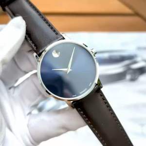 Đồng Hồ Nam Movado Museum 0607851 Quartz Size 40 Blue Sunburst Sapphire Dial