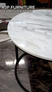 RJP FURNITURE Meja Industrial Besi Kayu Minimalis Sudut Ruang Tamu Modern Estetik - Cosmo Versi 2