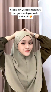 BERGO CRINKLE AIR FLOW SIZE ( L )  / KERUDUNG INSTAN TALI NON PET CRINKLE AIR FLOW HIJAB DAILY