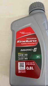 Oli Enduro Matic-G SAE 20W-40 ukuran 0.8 Liter