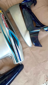 Cover Body Fullset Halus Honda Karisma 125 X 2003 s/d 2005 Warna Biru Silver
