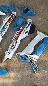 Cover Body Fullset Halus Yamaha Vega R Lama Putih Biru Muda