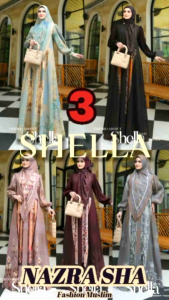 OMEIRO SHELA 3 Baju Gamis Syari Wanita Muslimah Shella Series 3 By Omeiro. Nazra Sha