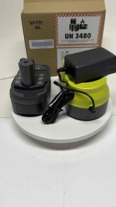 RYOBI PCL104K1 18V Lithium-Ion 4.0 Ah Battery and Charger (converted to 220V) Kit.