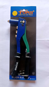 TANG RIVET TORA Tang Rivet - Hand Riveter Blue Green Handle 9 Inch