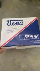 Vena เต้ารับไฟฟ้า - 3 ที่ หยิบยกได้ ปลั๊กตัวเมีย 7 ปลั๊กลอย 2 ปลั๊กกราวด์ลอย มีขั้วดิน รองรับ 16A 250V 3PIN Tr