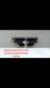 VARIASI VENTILASI SAMPING MOBIL ERTIGA 2012 ON HITAM KOMBINASI CROM SISTEM TEMPEL