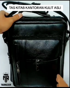 Tas slempang pria kulit simon pria untuk pengajiankantorankuliahan dan liburan