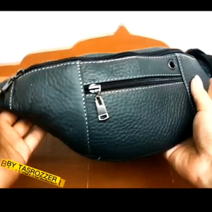 Waistbag kulit pria super tebal dan kuat tahan lama