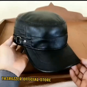Topi Komando Kulit Model Ring Terdapat Pengaturan Size