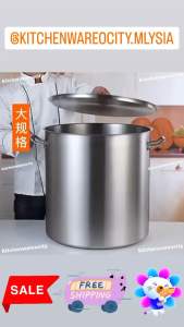 8.5 12.5 15 LT / Extra Thick Stainless Steel BIG Stock Pot / Cooking Pot / Soup Pot 加厚不锈钢汤锅 / Periuk Sup / Kuah / Kari