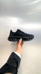 Sepatu On Cloud Running Black Eclipse Olahraga Sneakers
