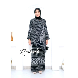 AFIKA SET Setelan wanita tenun troso one set rok lurus baju kantor wanita terbaru modis model miring rawis