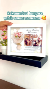 Frame Photo Box Kolase Foto Custom Dengan Lampu LED kado pacar