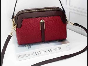 terlaris!!Tas wanita kulit slingbag terbaru-Tas selempang wanita dua ruang kekinian