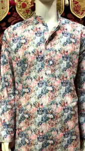 ✈️Abstract Embroidered Straight Pure Cotton Kurta พรีเมี่ยมชุดผู้ชายจากอินเดีย เซ็ทเสื้อ+กางเกง พร้อมส่งค่ะ