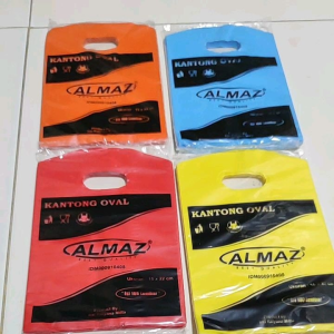 Kantong Oval POLOS Warna Warni ukuran 15 x 22 cm