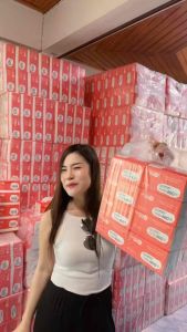 ( 1 แพ็ก )🌸 CHABA  🌸  ทิชชู่ชบา กระดาษเช็ดหน้าพิมพ์ลาย zodiac  แบบแผ่น สะอาด ปลอดภัย  เหนียวนุ่ม ไม่เป็นขุย GB/T 20808