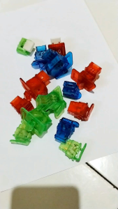 1SET (5PCS) SAKLAR BEAT KARBU WARNA TRANSPARAN MERAH BIRU HIJAU