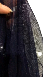 vải thun lưới dai màu xanh đen _( khổ 1m5) co dãn 4 chiều mềm rũ may đầm váy áo thiết kế phối kiểu vv