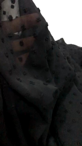 vải voan đen thêu hạt mềm rũ _( khổ 1m5) may đầm váy áo thiết kế phối kiểu vv